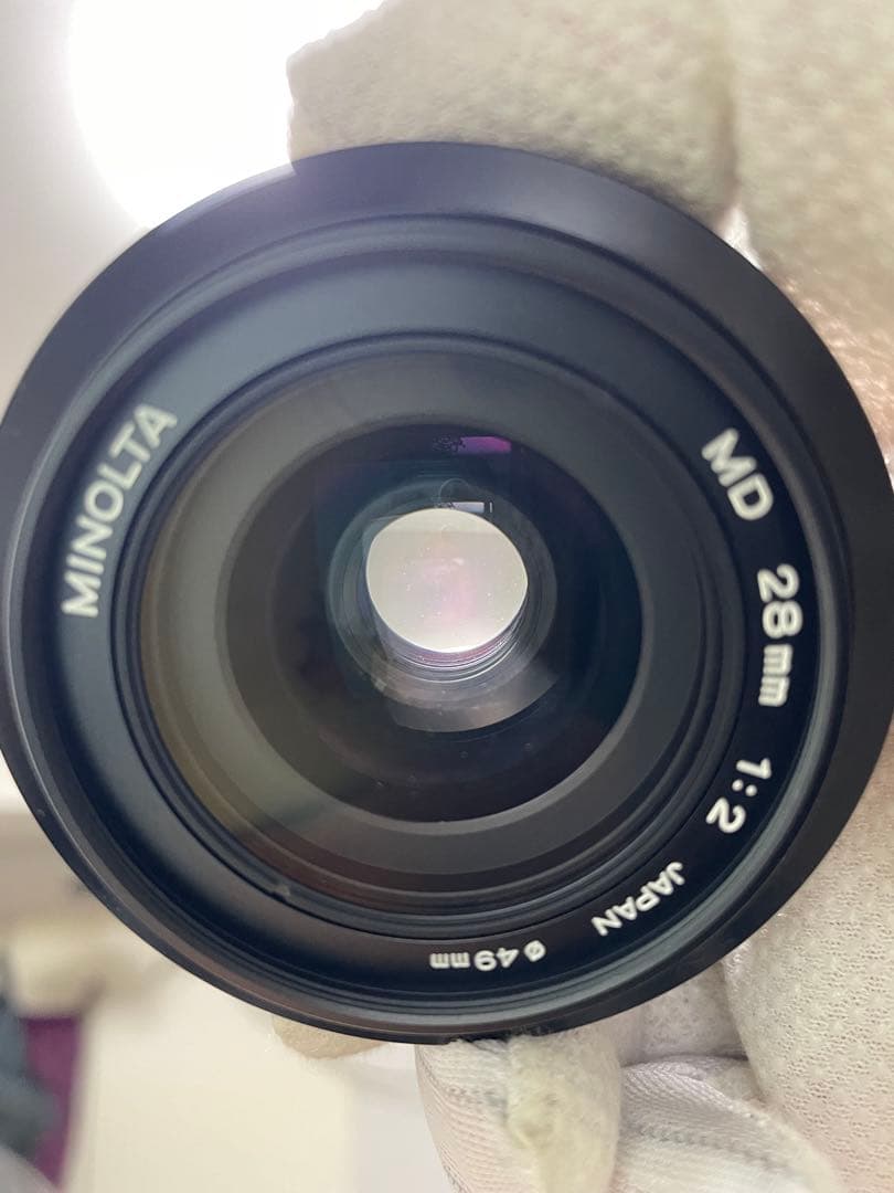 MINOLTA MD 28mm f/2 レンズ