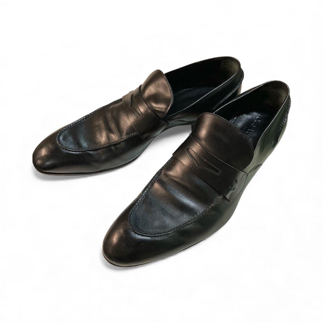 し*ら様 LOUIS VUITTON 靴 27.5cm ブラック レザー 革靴