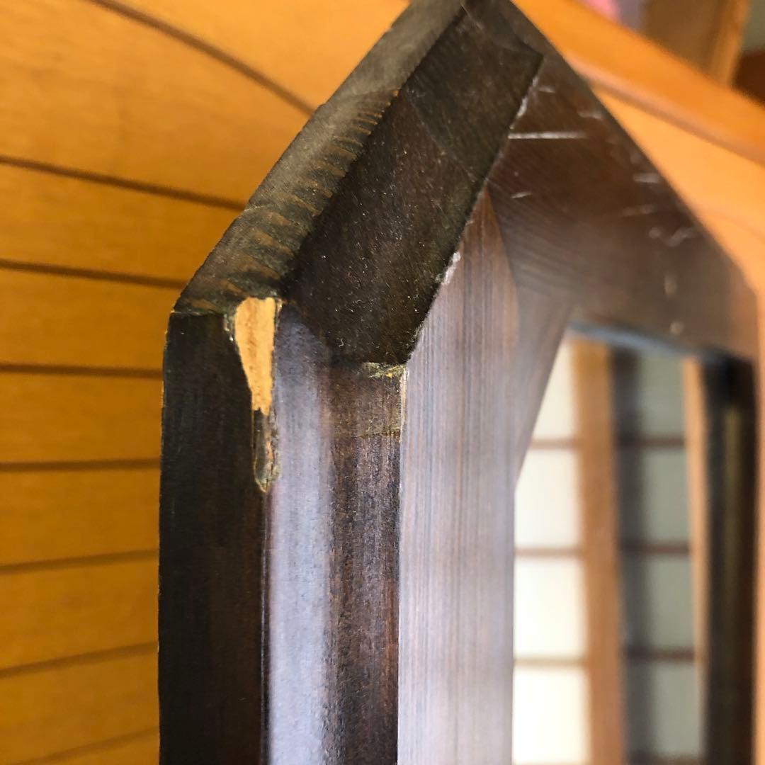 アンティーク　姿見　全身鏡　全長162cm立て掛け　GRAND 木　重量約8kg