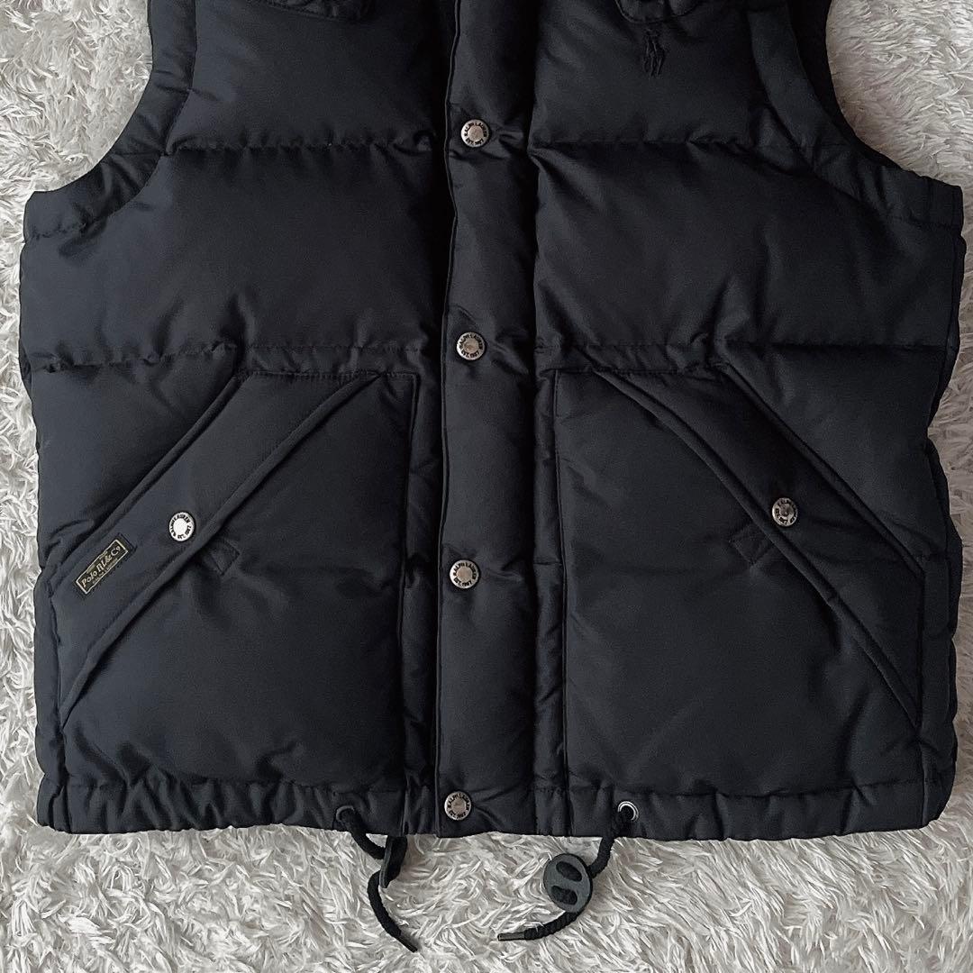 【美品】ポロラルフローレン ダウンベスト ポニー刺繍 黒ブラック 21年モデル