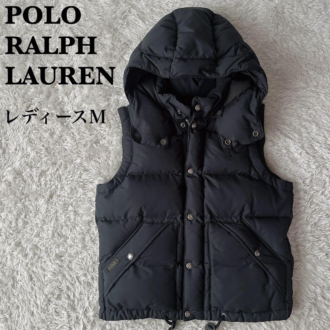 【美品】ポロラルフローレン ダウンベスト ポニー刺繍 黒ブラック 21年モデル