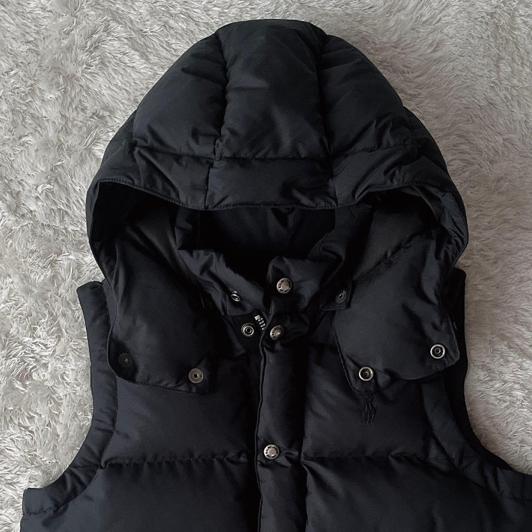 【美品】ポロラルフローレン ダウンベスト ポニー刺繍 黒ブラック 21年モデル