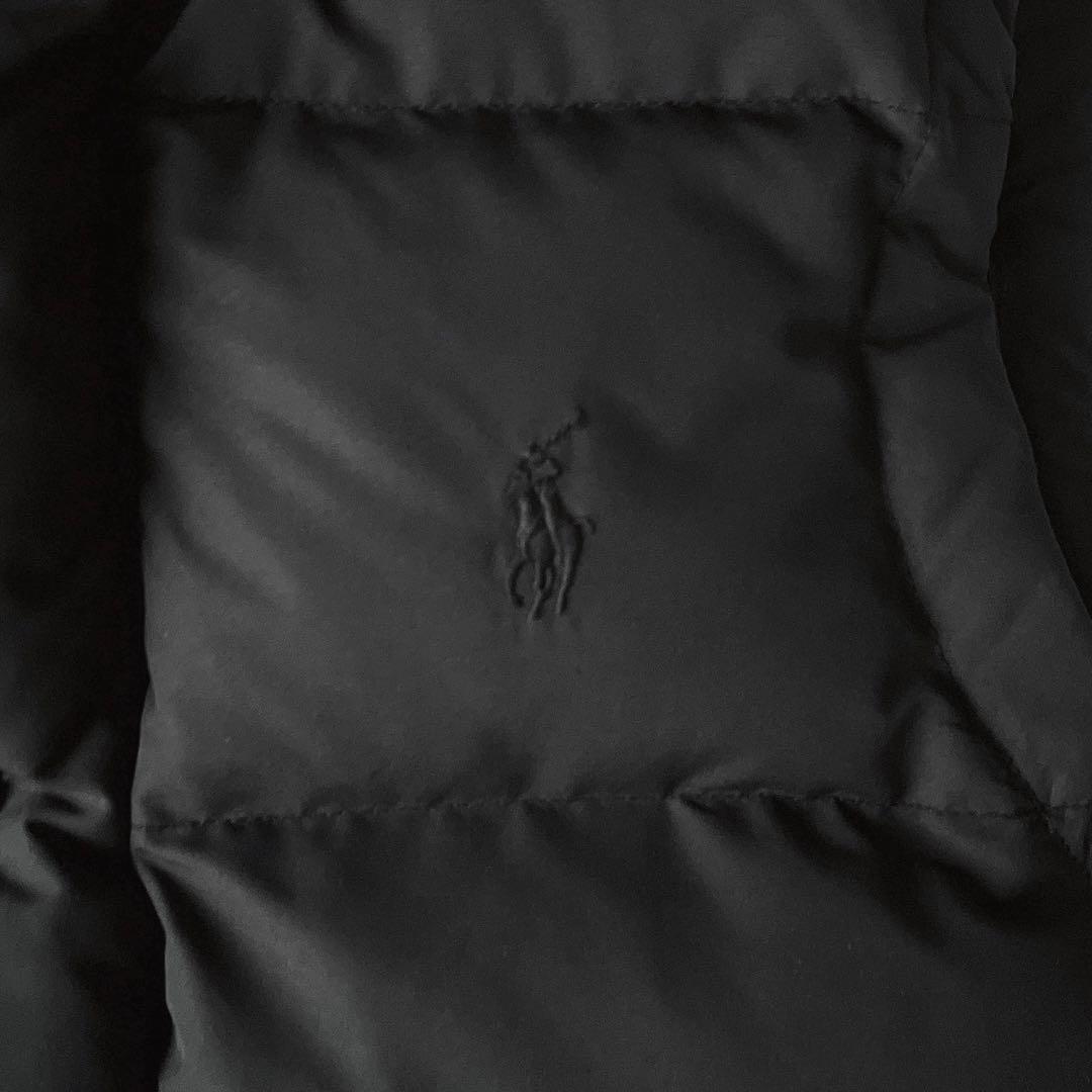 【美品】ポロラルフローレン ダウンベスト ポニー刺繍 黒ブラック 21年モデル