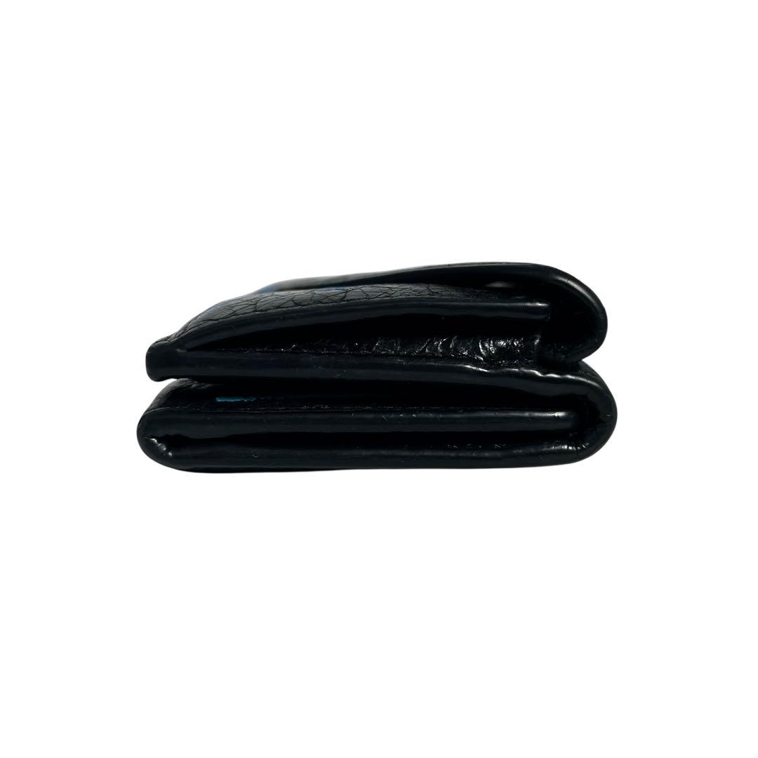 希少✨バレンシアガ ペーパーミニウォレット グラフィティ レザー ブラック