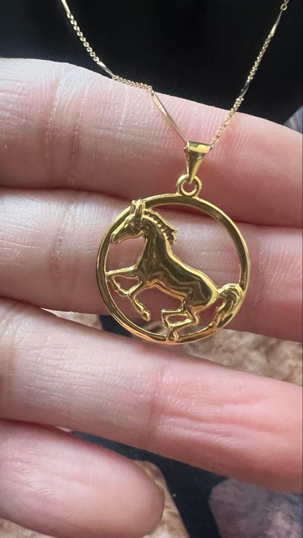ミンチ様K18jp 馬モチーフ ネックレス 金色 SALE‼️ 2/15