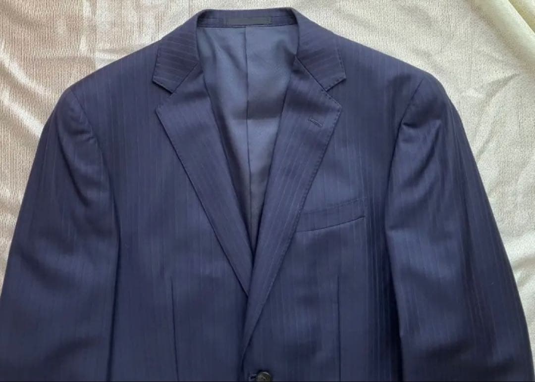 カノニコ　Y7スリム　ネイビー　ピンストライプ　美品　スーツ　トップバリュー