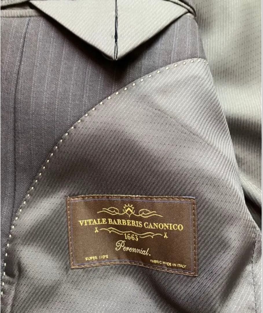 カノニコ　Y7スリム　ネイビー　ピンストライプ　美品　スーツ　トップバリュー