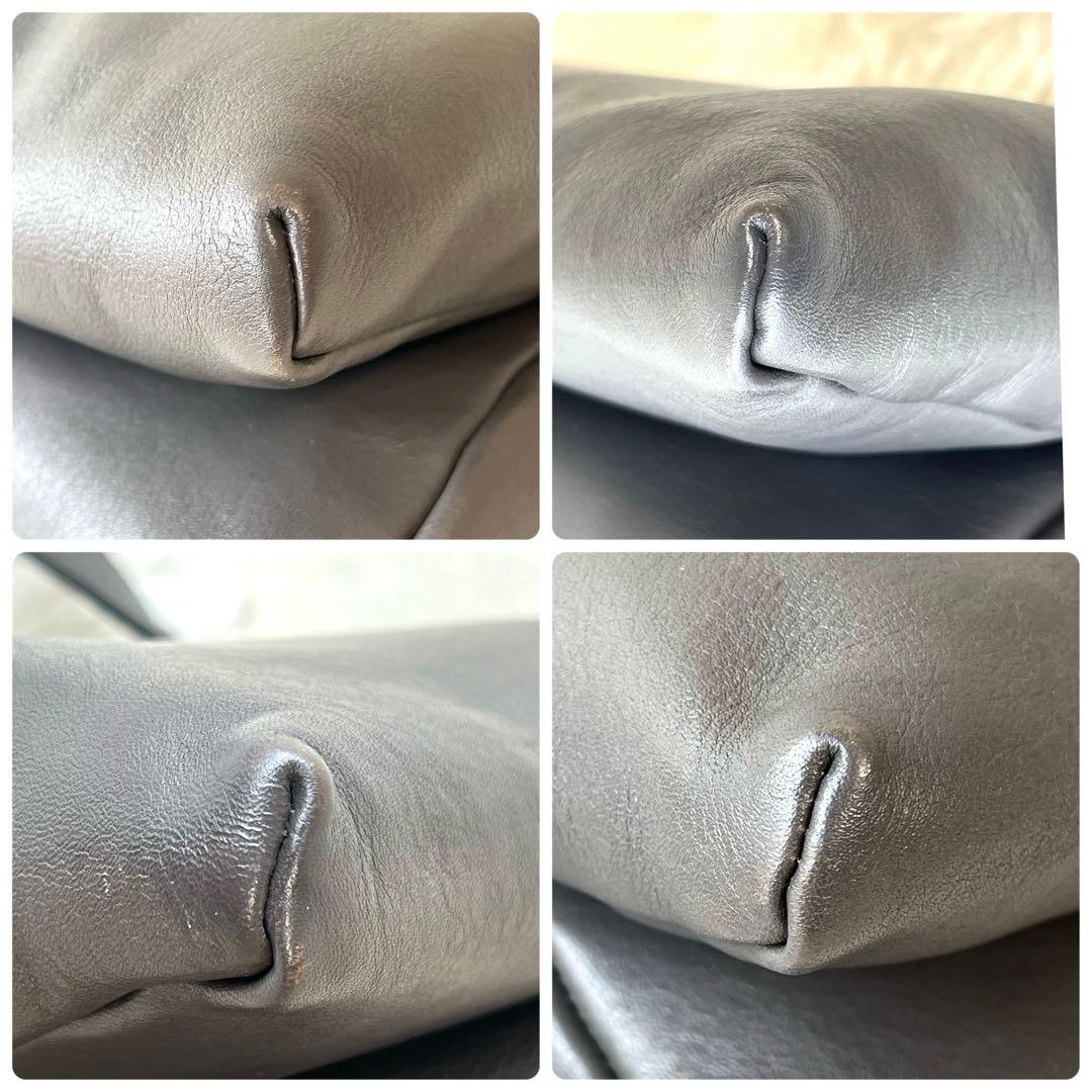 JURGEN LEHL ヨーガンレール レザー ショルダーバッグ　ダークグレー