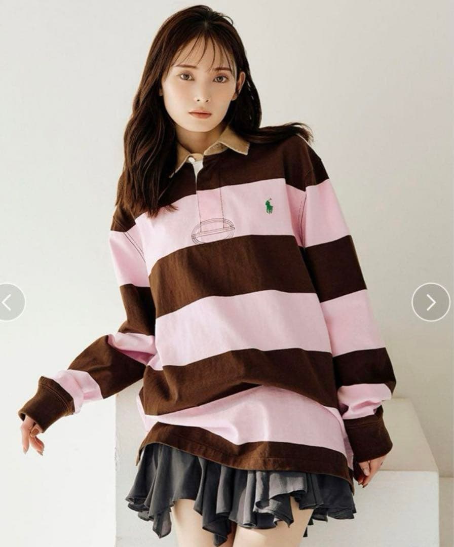 SNIDEL スナイデル　ラルフローレン　ラグビーシャツ