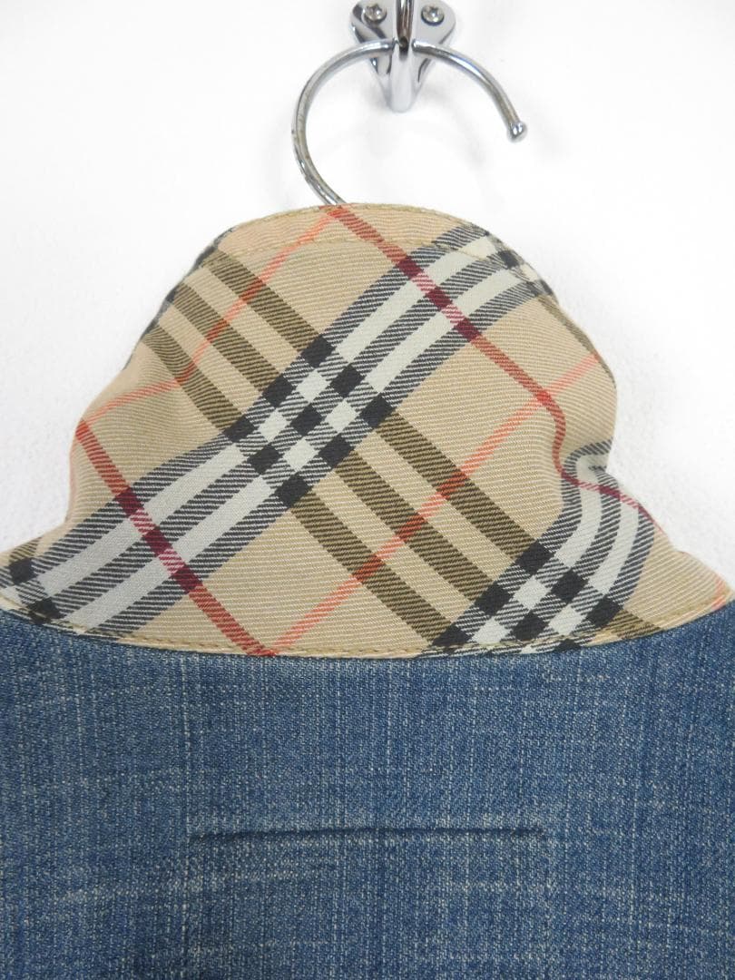 バーバリーブルーレーベル ノバチェック ストレッチ Gジャン 36 レディース