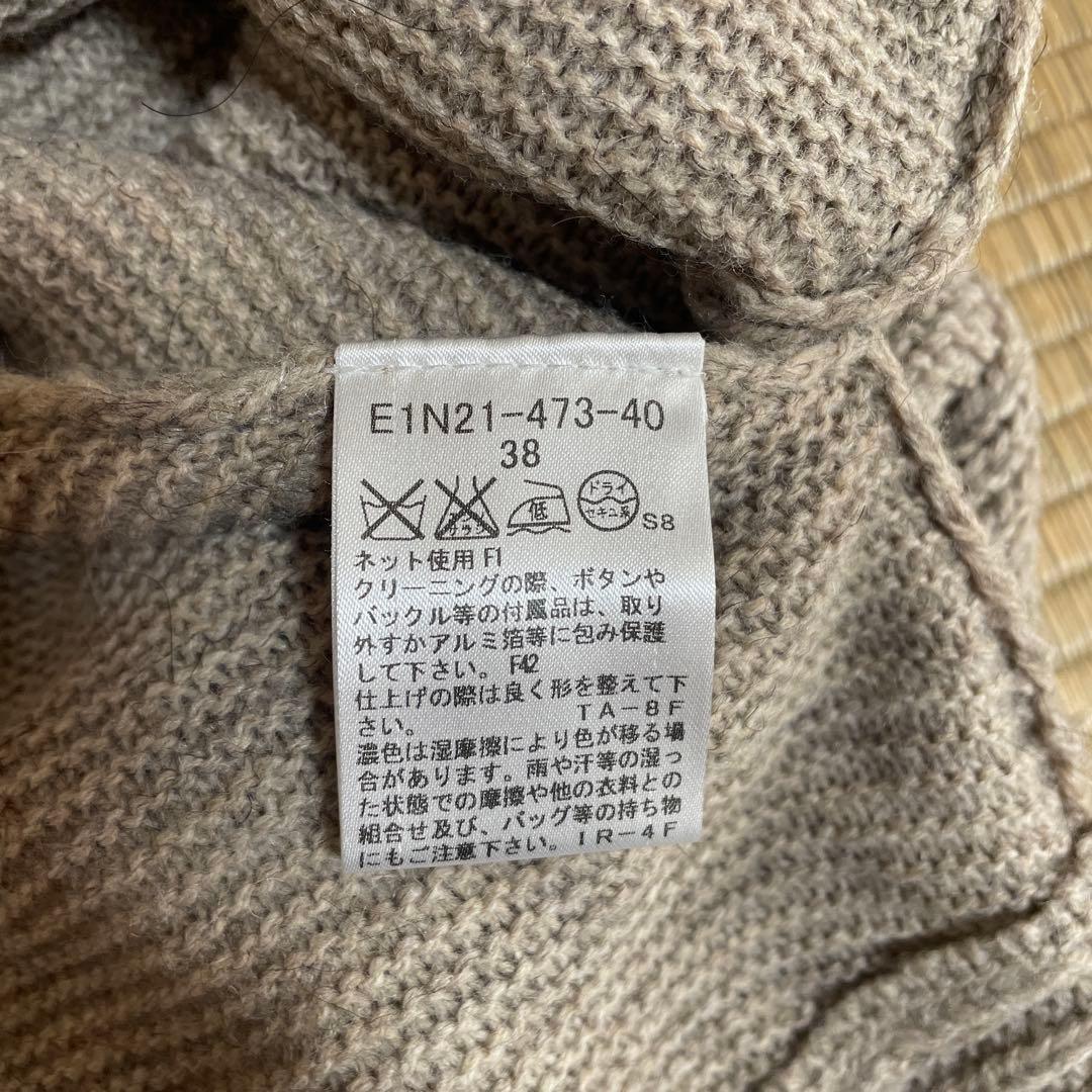 美品 バーバリー　ブルーレーベル 　ケーブル編み ニット　ポンチョ