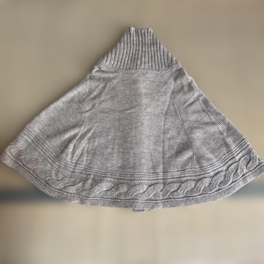 美品 バーバリー　ブルーレーベル 　ケーブル編み ニット　ポンチョ