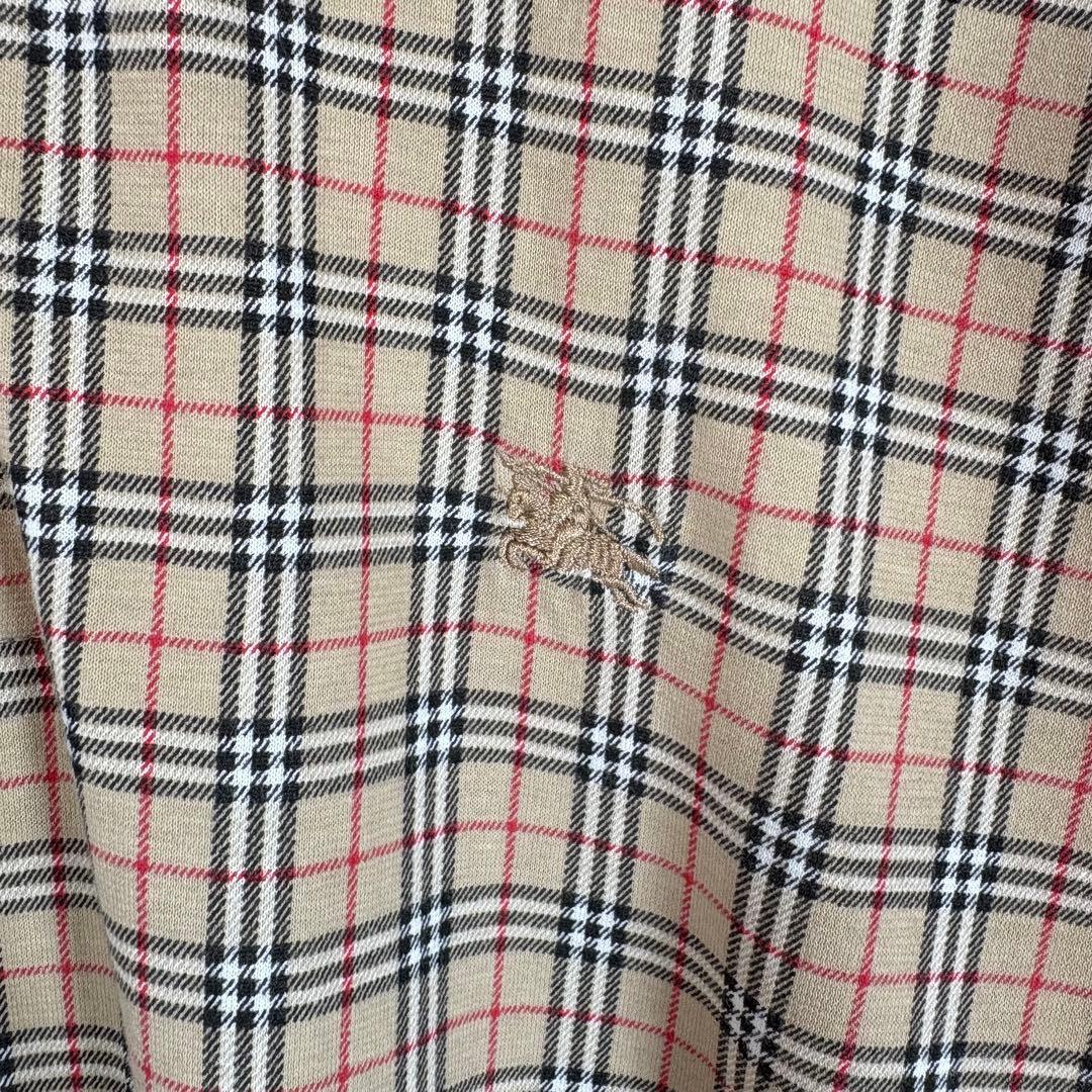 90s Burberrys バーバリー 定番 ノバチェック ロゴ刺繍 ポロシャツ