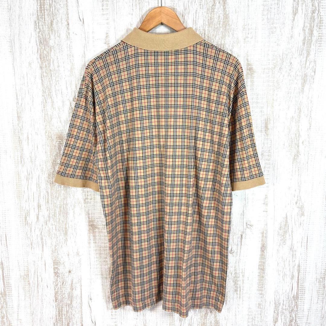 90s Burberrys バーバリー 定番 ノバチェック ロゴ刺繍 ポロシャツ