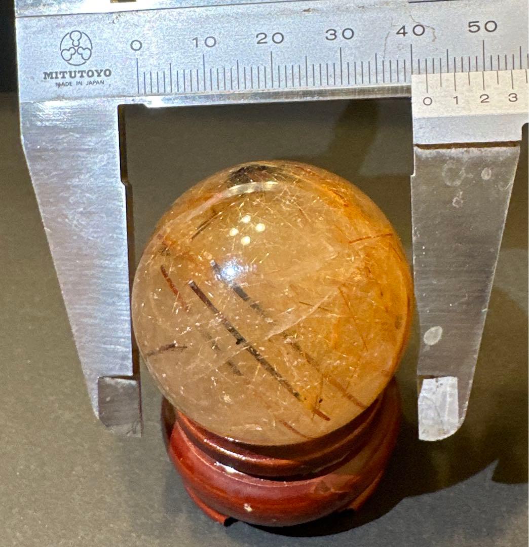 天然石 希少価値 丸玉 ルチルクォーツ 年末✨️特別値下げ✨️