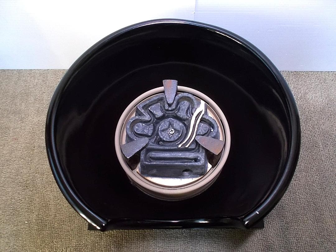 茶道具 南部霰鉄瓶 アラレ鉄瓶 在銘 黒真塗 風炉型野々田電熱器 動作品