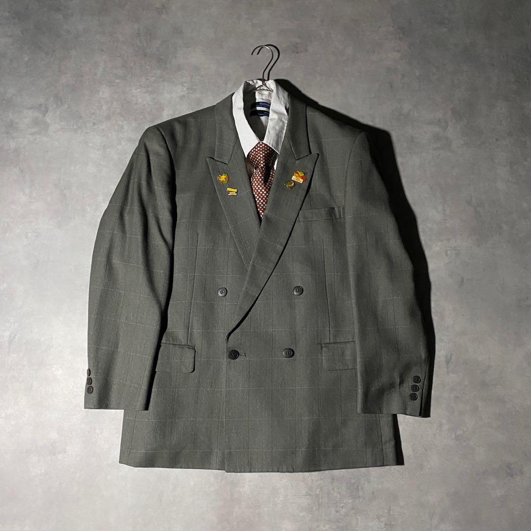 90s vintage レトロセットアップ スーツ ピンズ No.212成人式