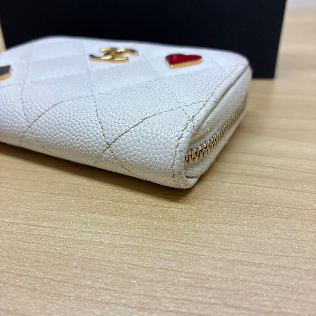 シャネル　ケース　カードケース　キャビアスキン　ココマーク