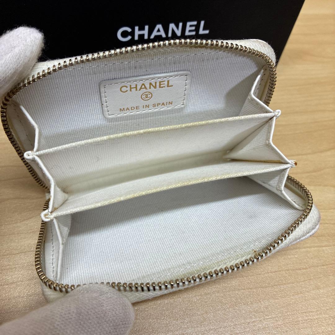 シャネル　ケース　カードケース　キャビアスキン　ココマーク