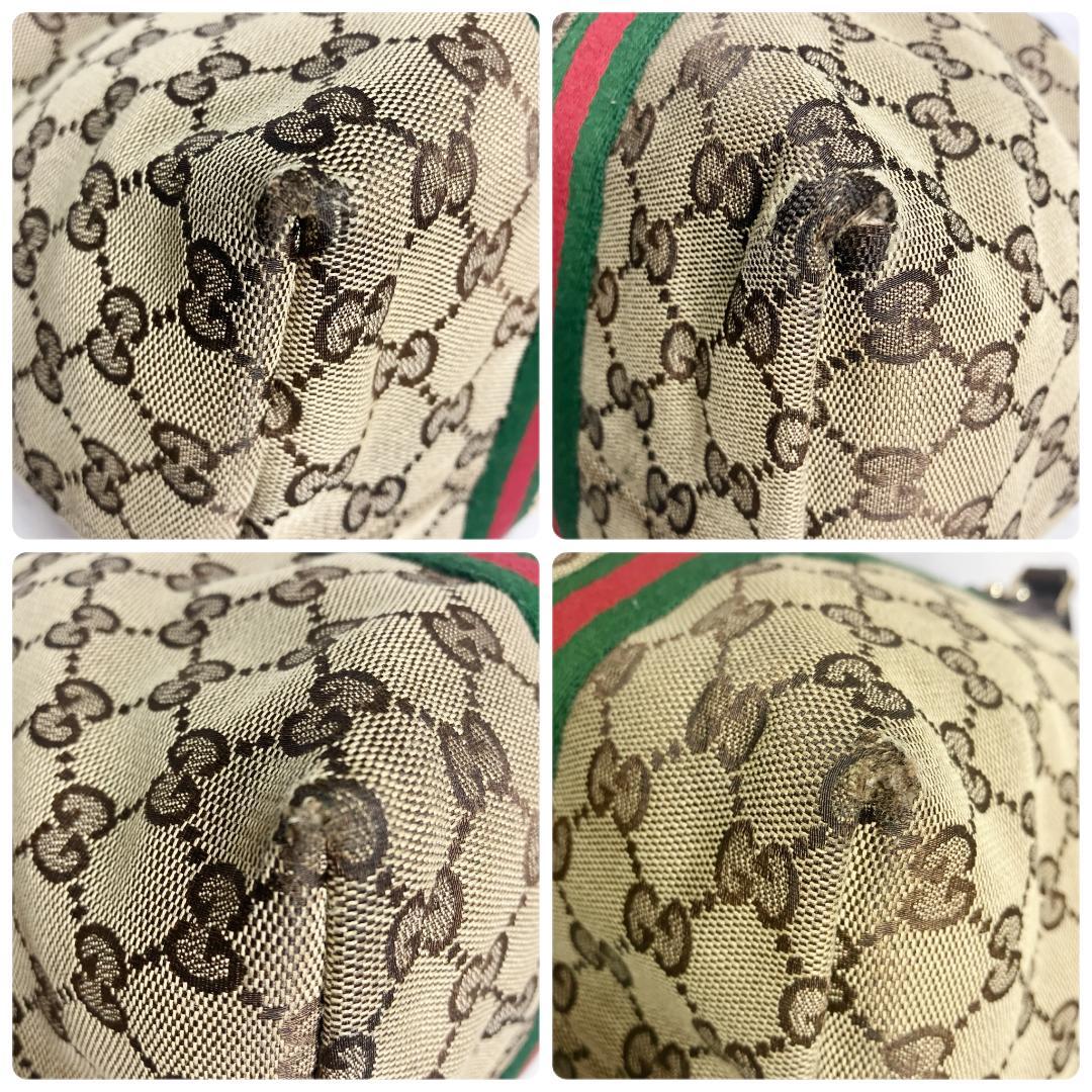 B923【人気】GUCCI★GG柄 シェリーライン トートバッグ チャーム付き