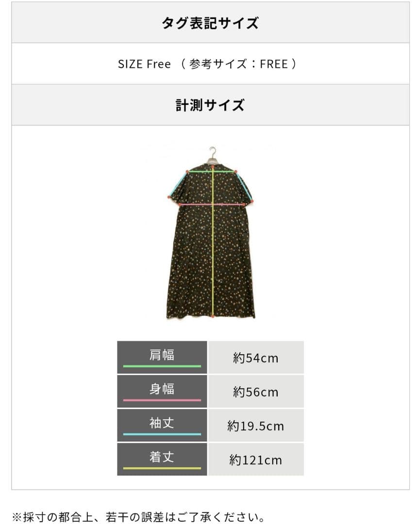 l'atelier du savon /ちぎりいちごプリントワンピース/タグ付き