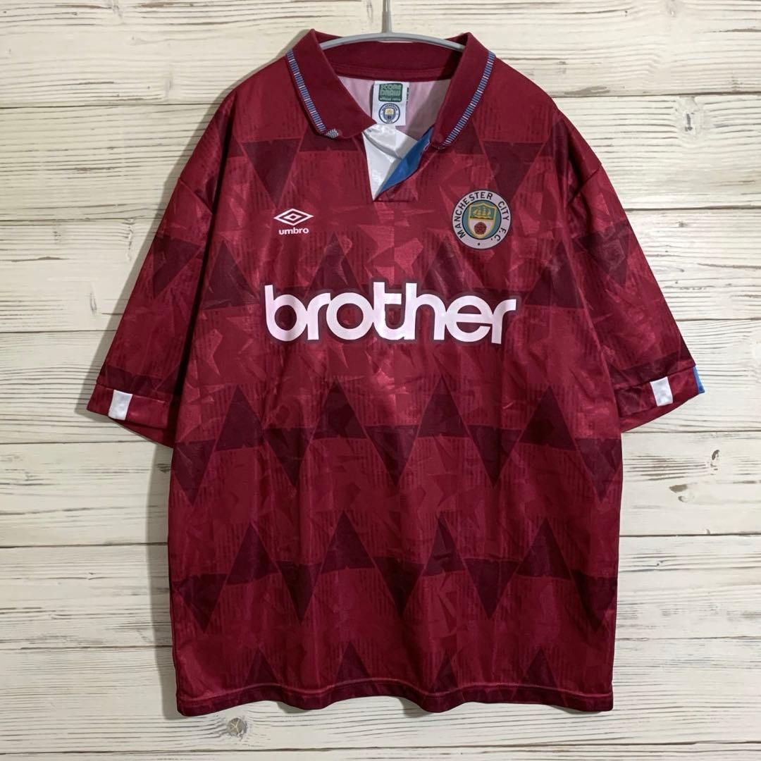 マンチェスターシティ brother 90-92 アウェイ ユニフォーム XL
