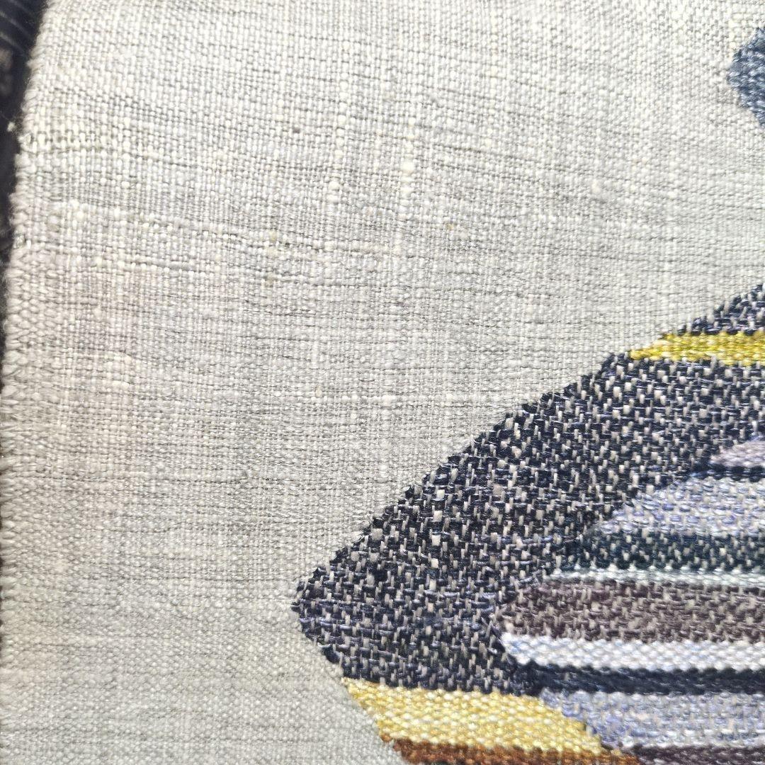 美品 紬 八寸名古屋帯 長尺 387 やまとガード加工