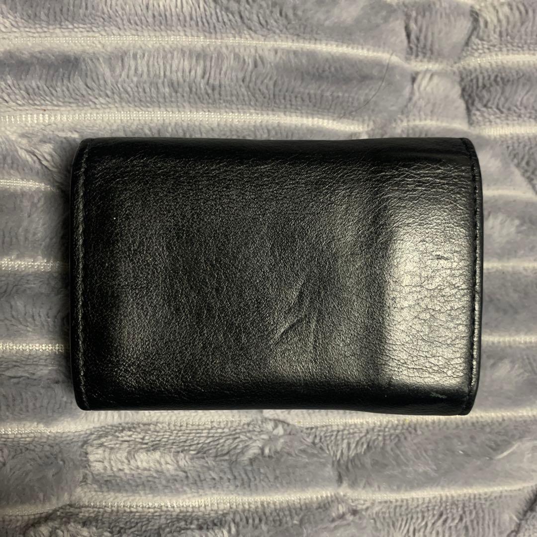 美品 バレンシアガ エブリデイ 三つ折り財布 ロゴ レザー ユニセックス 黒