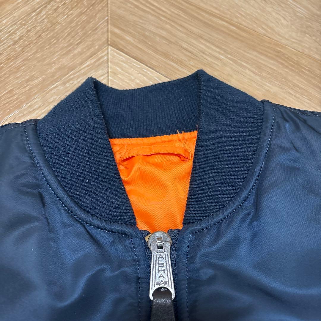 極美品！ALPHA MAー1 フライトジャケット　ネイビー　短丈