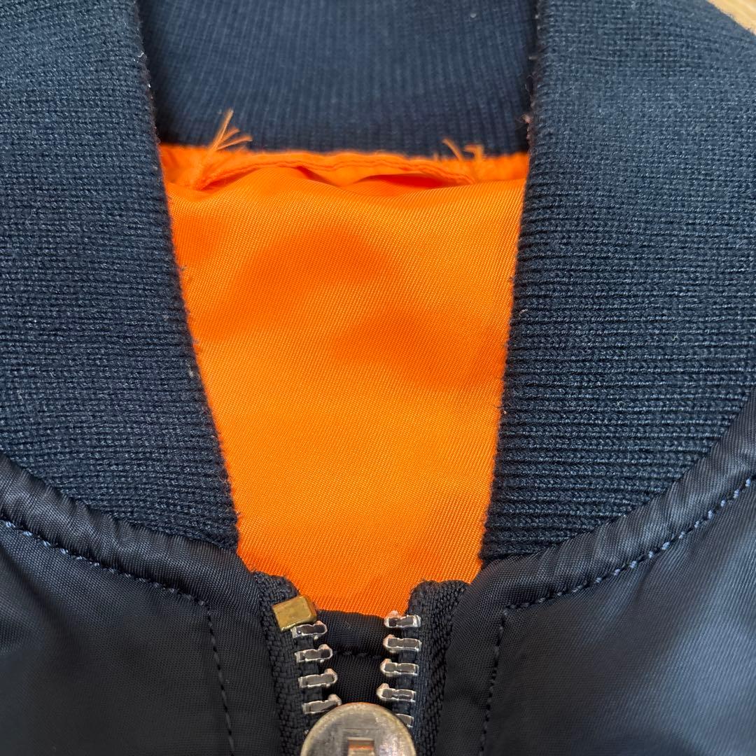 極美品！ALPHA MAー1 フライトジャケット　ネイビー　短丈