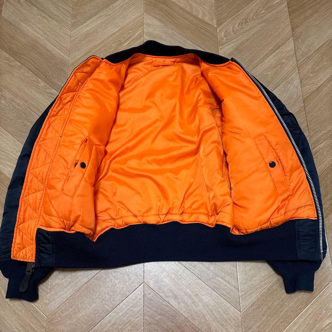 極美品！ALPHA MAー1 フライトジャケット　ネイビー　短丈