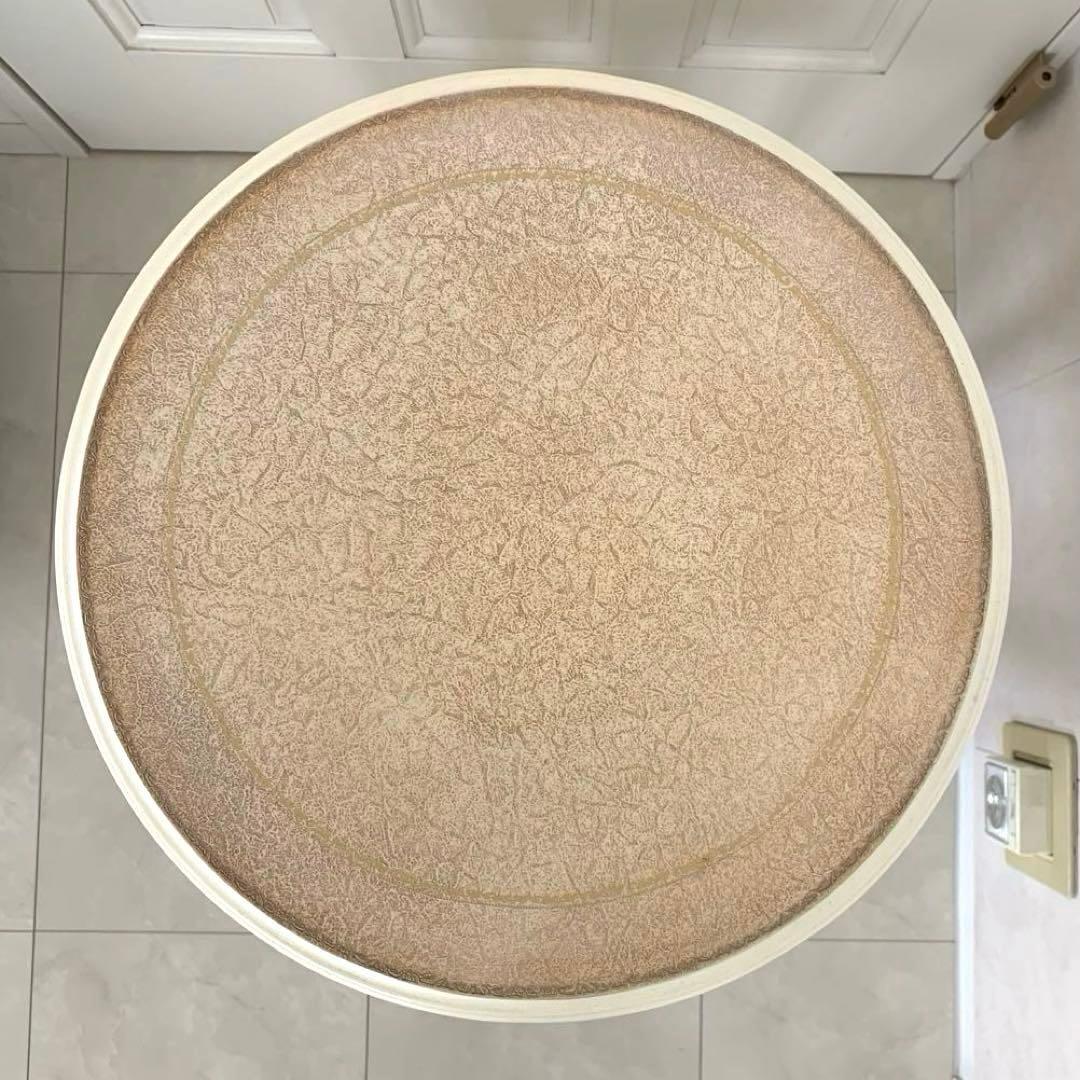 クロシオ コモ ラウンドチェスト3D アンティーク風 サイドテーブル