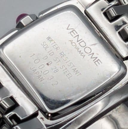 【美品/希少】ヴァンドーム青山 ダイヤ スクエア 腕時計 レディース クォーツ