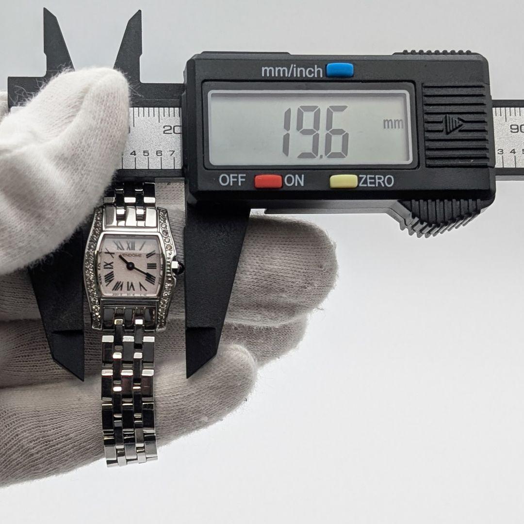 【美品/希少】ヴァンドーム青山 ダイヤ スクエア 腕時計 レディース クォーツ