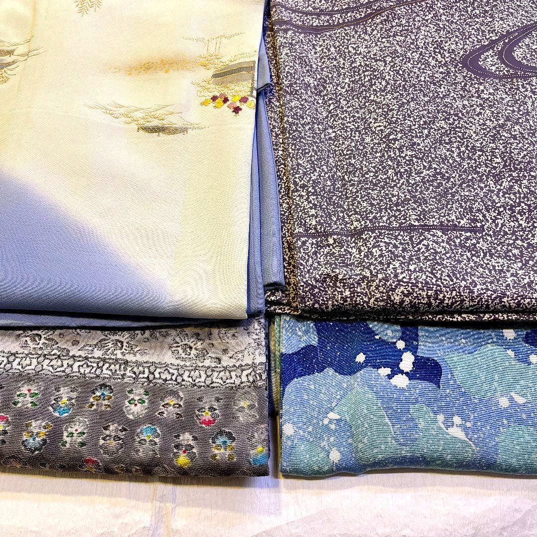 訪問着4点セット　正絹　たたき　相良刺繍　京友禅