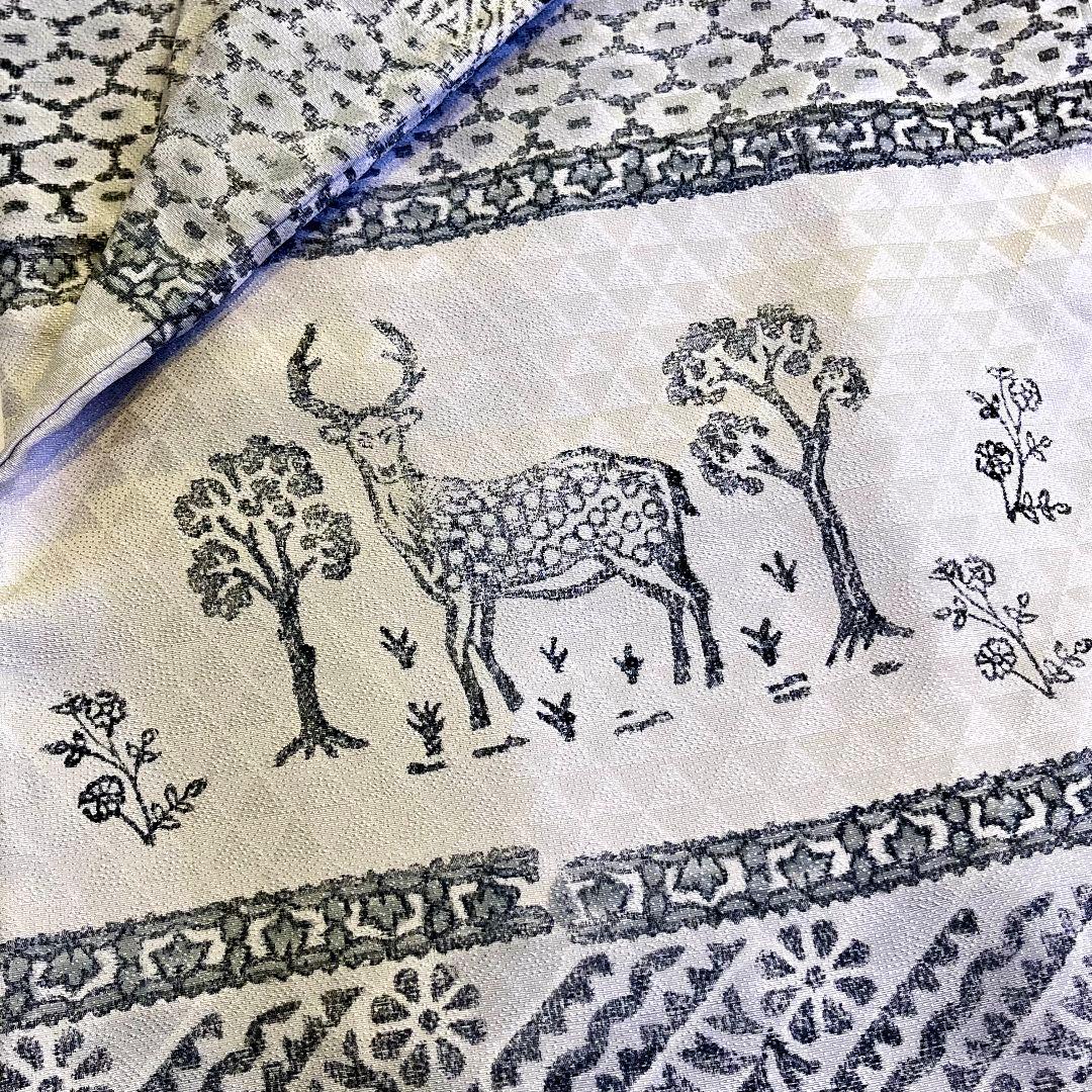 訪問着4点セット　正絹　たたき　相良刺繍　京友禅