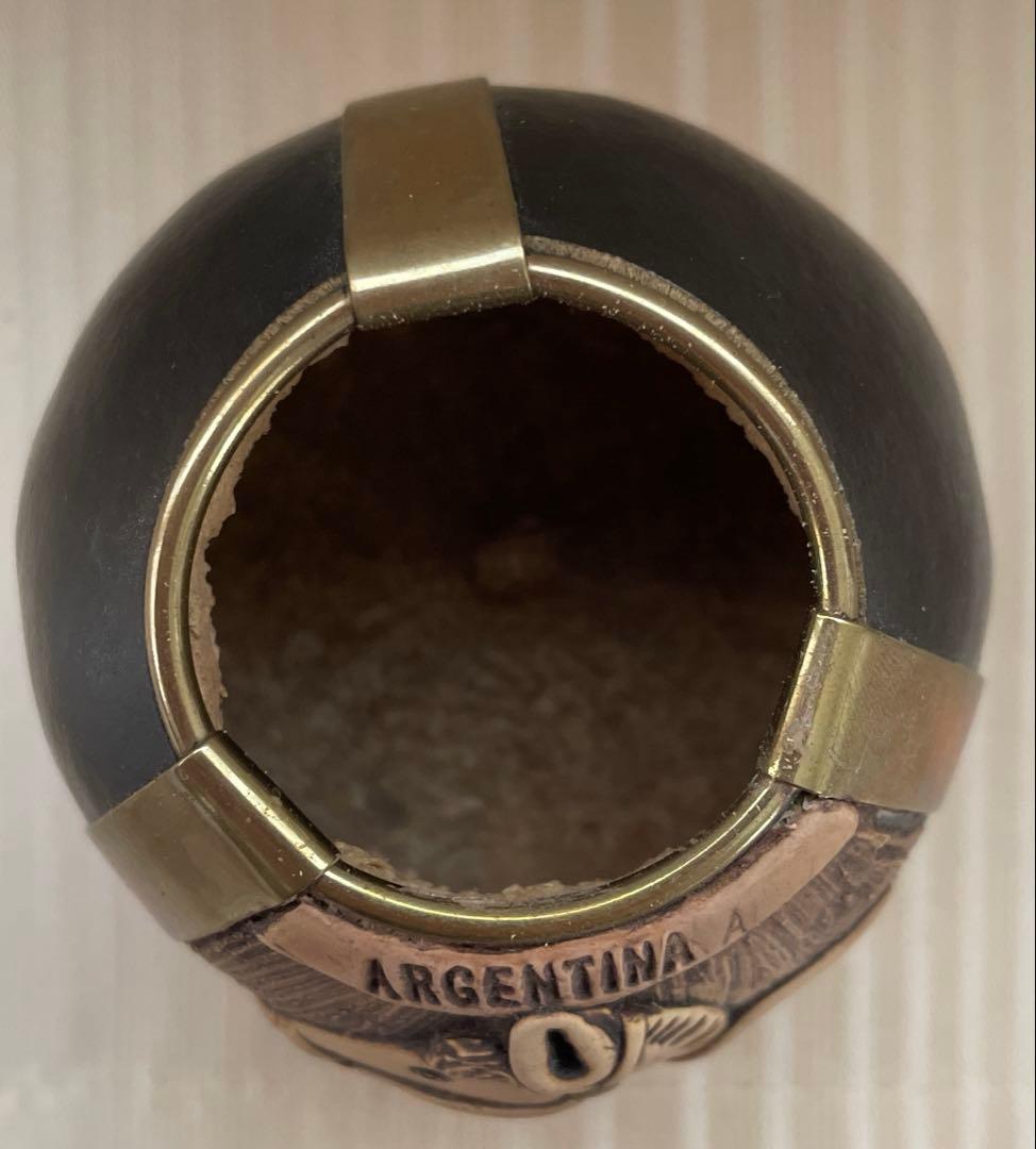 マテ茶器（マテ茶カップ）ボンビーリャ付き