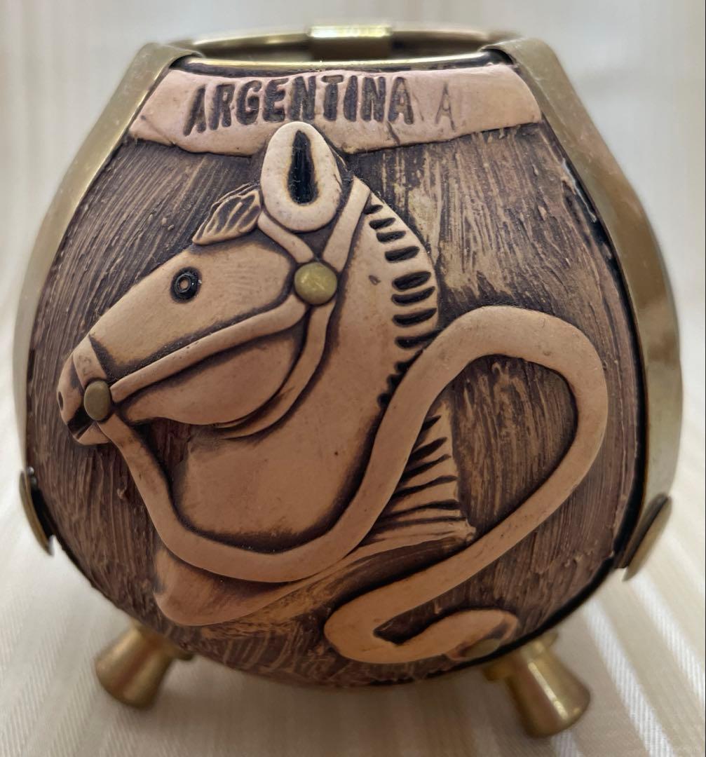 マテ茶器（マテ茶カップ）ボンビーリャ付き