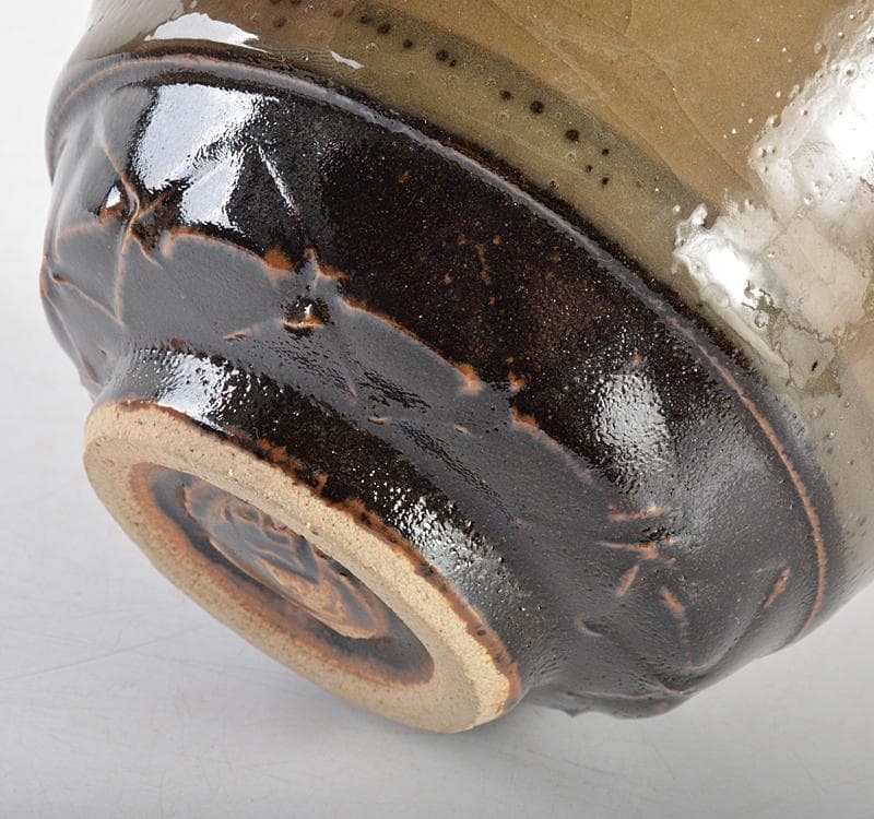 Yasu　茶道具　田村了一作　変青磁　茶碗　共箱　V　R4761