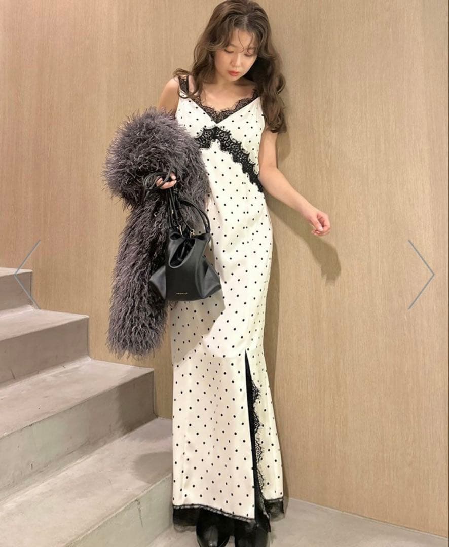 FRAY I.D フレイ アイディー　レーストリムキャミワンピース　タグ付き