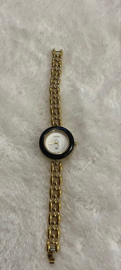 GUCCI カラーベゼル6色つきゴールド腕時計⭐︎ 電池交換済み