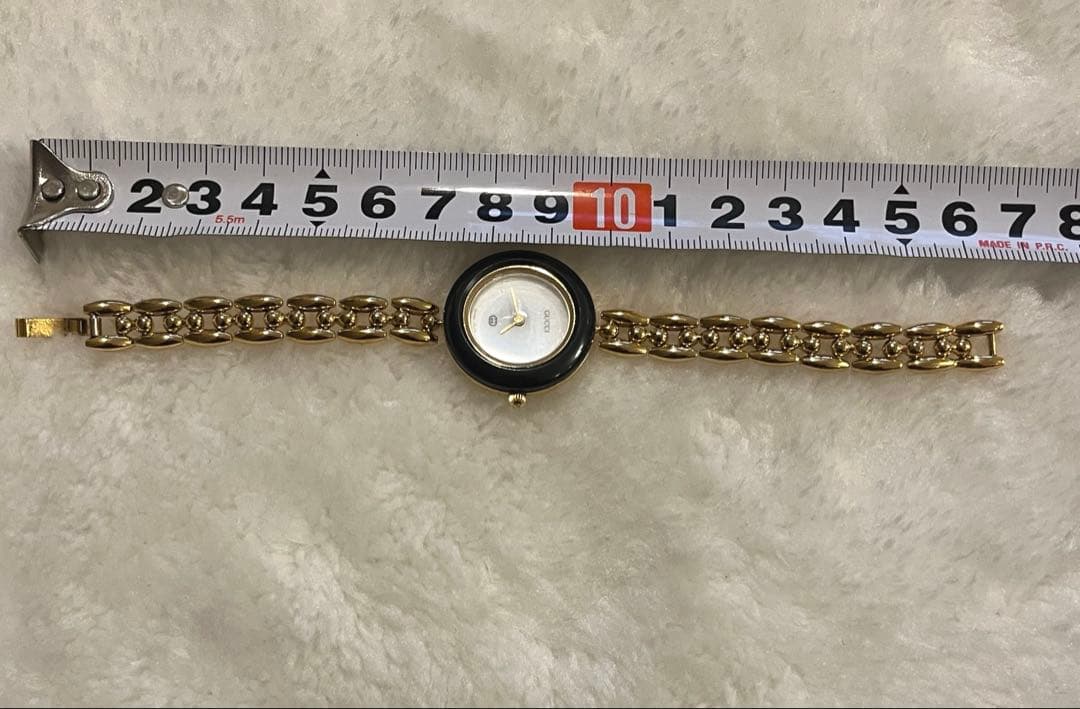 GUCCI カラーベゼル6色つきゴールド腕時計⭐︎ 電池交換済み