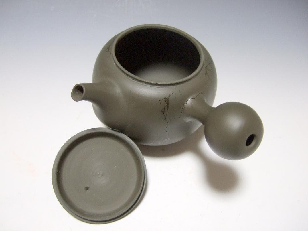 常滑焼 豊山 造 緑泥 藻掛 急須