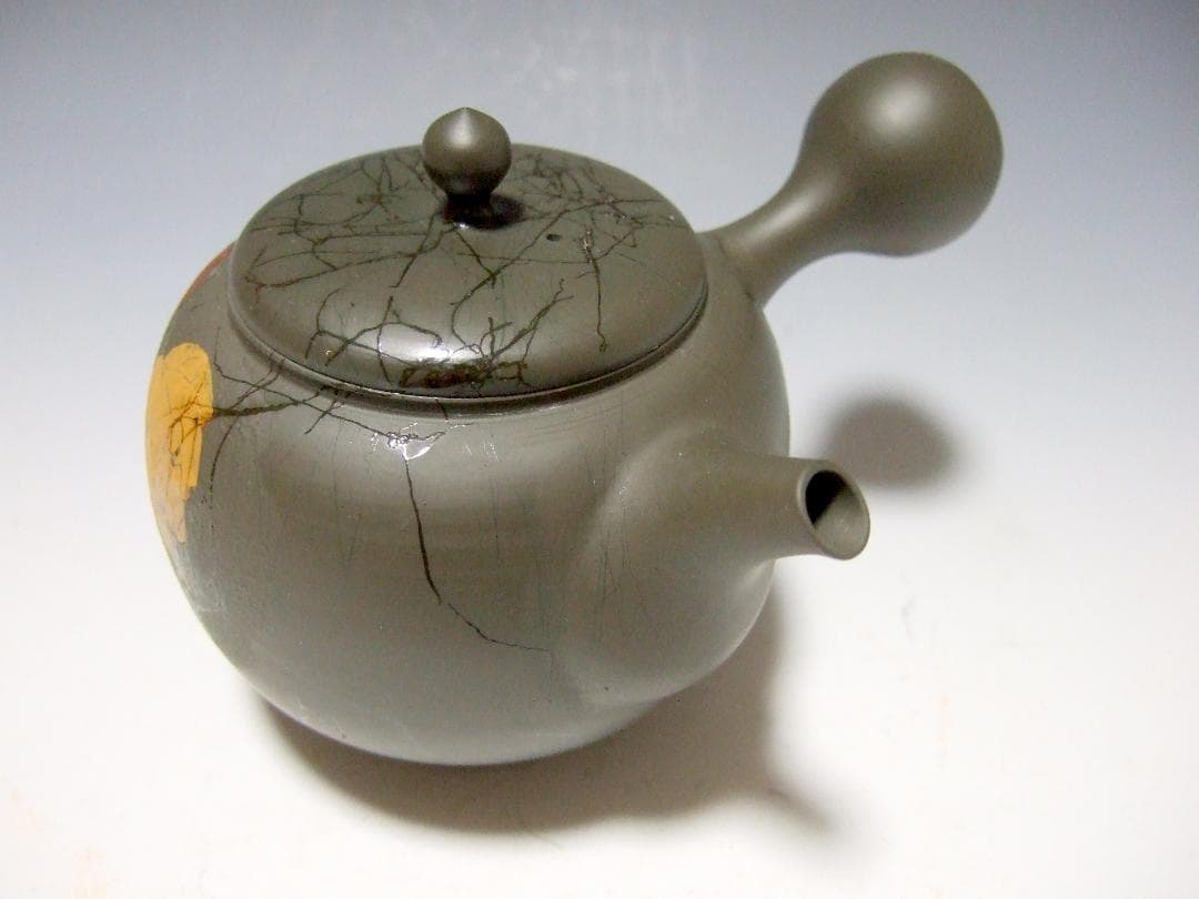 常滑焼 豊山 造 緑泥 藻掛 急須