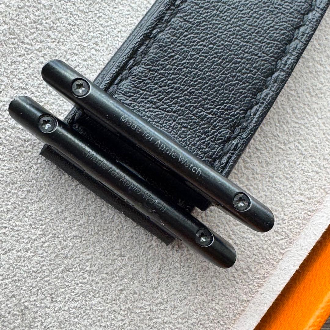 2247 Apple Watch エルメス　ブラック　ドゥブルトゥール　二重