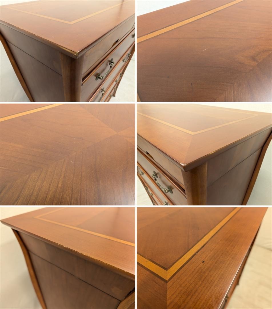 リビングチェスト　タンス　箪笥　チェスト　ハイチェスト　収納　整理　クラッシック