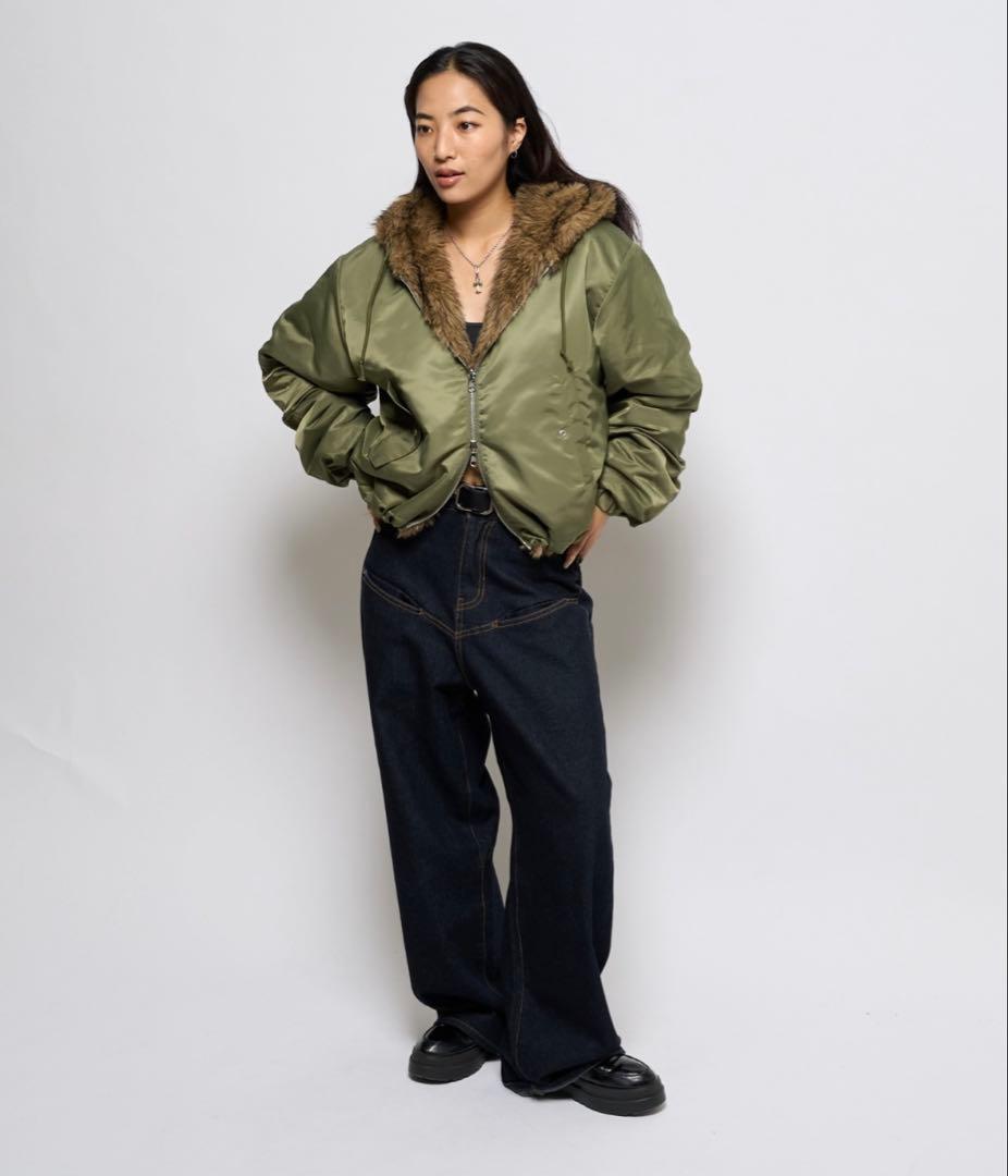 who's who gallery 2wayリバーシブルファーブルゾン N2B