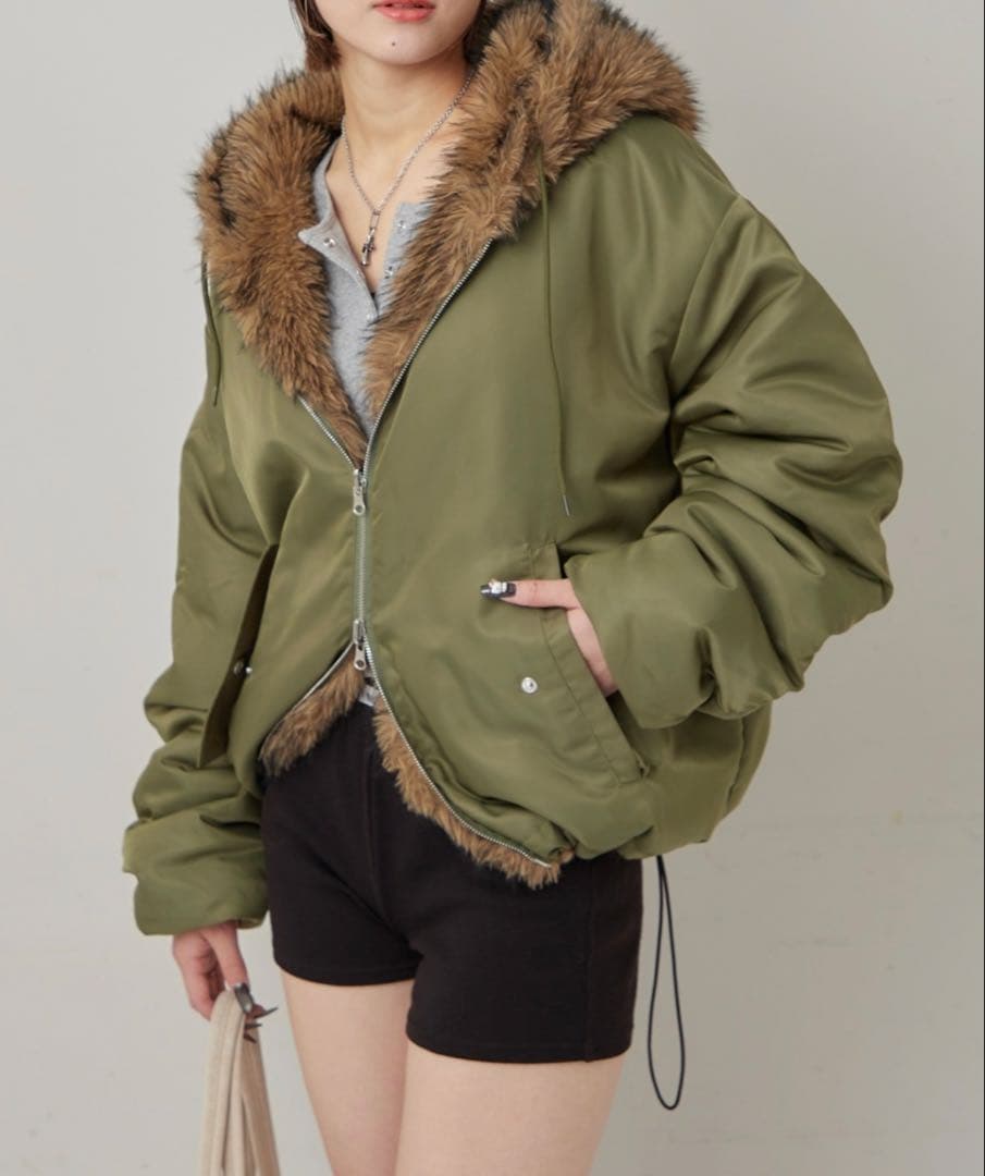 who's who gallery 2wayリバーシブルファーブルゾン N2B