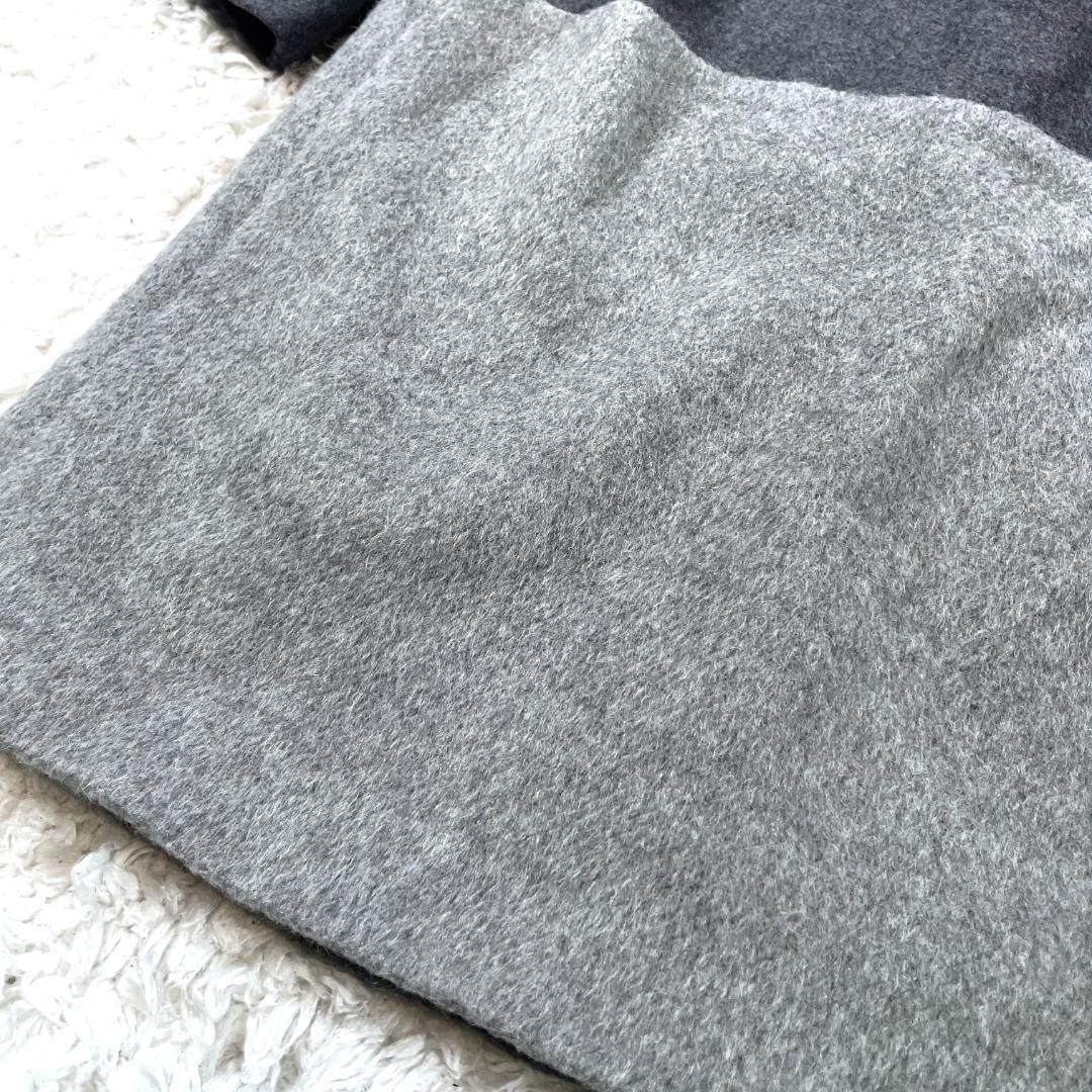 極美品✨ MAX&Co. マックスマーラ モヘヤ混 ノーカラーコート バイカラー