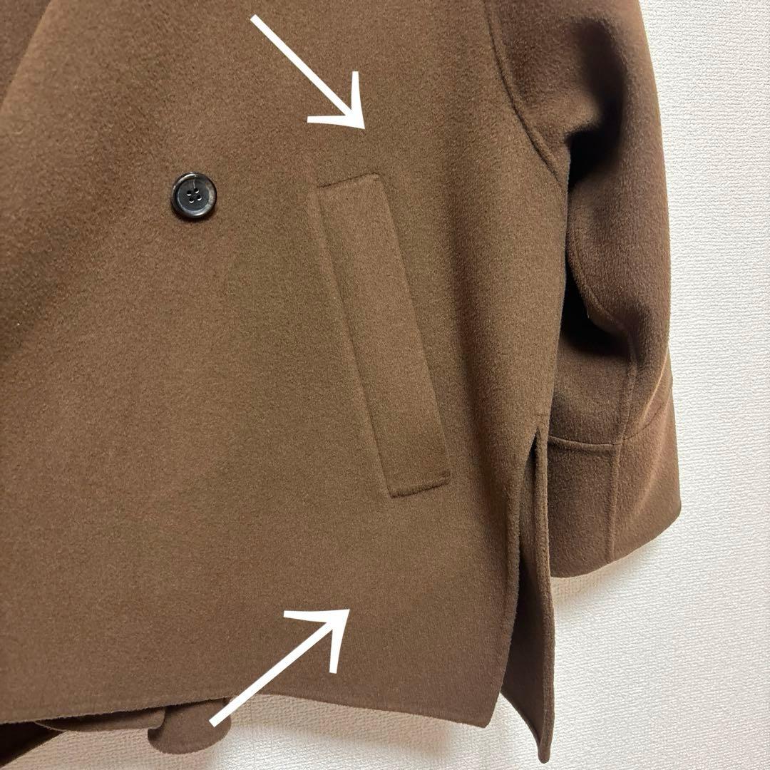 IENA スーパー160ダブルフェイス ショートコート　ブラウン　38